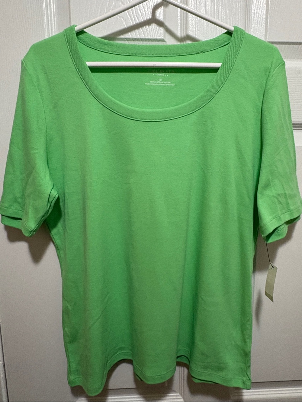 Talbots Scoop Neck Short Sleeve Tee in Green